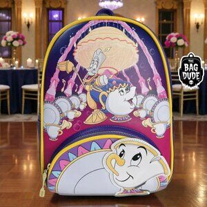 Loungefly Beauty and the Beast Be Our Guest Mini Backpack